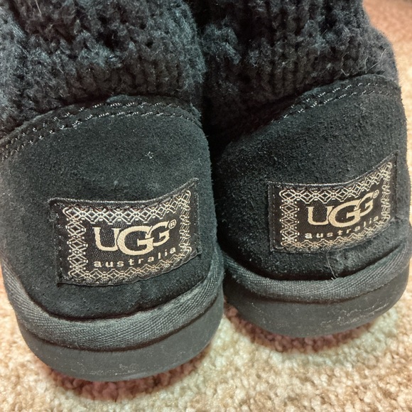 UGG Black Knit Button Boots - Picture 4 of 8